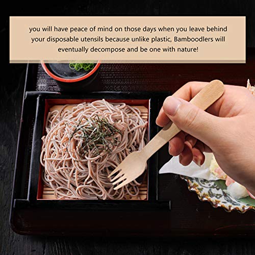 image for Disposable Wooden Forks Heavy Weight - KITMA 6.5