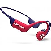 essoniox Premium Bone Conduction Headphones – Waterproof IP78, Open-Ear Bluetooth 5.4 with 32GB MP3, Noise-Canceling Mic, AI Voice Control, Luxury Titanium Build for Swimming, Running, and Gym