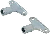 fiXte 2pk Radiator Bleed Keys 5mm Square Zinc Alloy Plumbing Heating Tool view 1