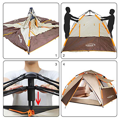 ZOMAKE Instant Tents for Camping 2 3 Person Waterproof Dome Tent with
