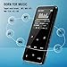 XIAOWU MP3 Player 16GB Bluetooth Digital Music Player Support FM Radio Photo Browsing Video Play Pedometer Voice Recorder Text Reading with Earphone Armband for Sport Running