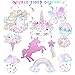 WERNNSAI Unicorn Party Decoration Kit - Magical Unicorn Themed Party Supplies for 1st Birthday Baby Girl Including Pastel Banner, Hanging Swirl, Latex Balloon, Giant Number “1” Foil Balloon