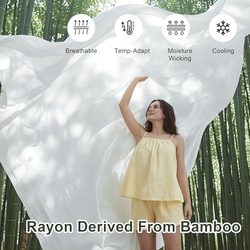 Simple&Opulence Duvet Cover King Size 100% Viscose Derived from Bamboo, 3 PCS Pure Breathable Cooling Silky Soft Bedding for Hot Sleepers Moisture-Wicking Comforter Cover Set, White