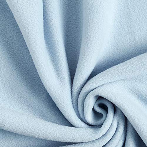 Antipil Polar Fleece Fabric Superior Quality Warm Soft Pile Dress Craft Fabric Material 58" - 150 cm Wide Sold As 1 Meter Pre - Cut Lengths (Sky Blue)