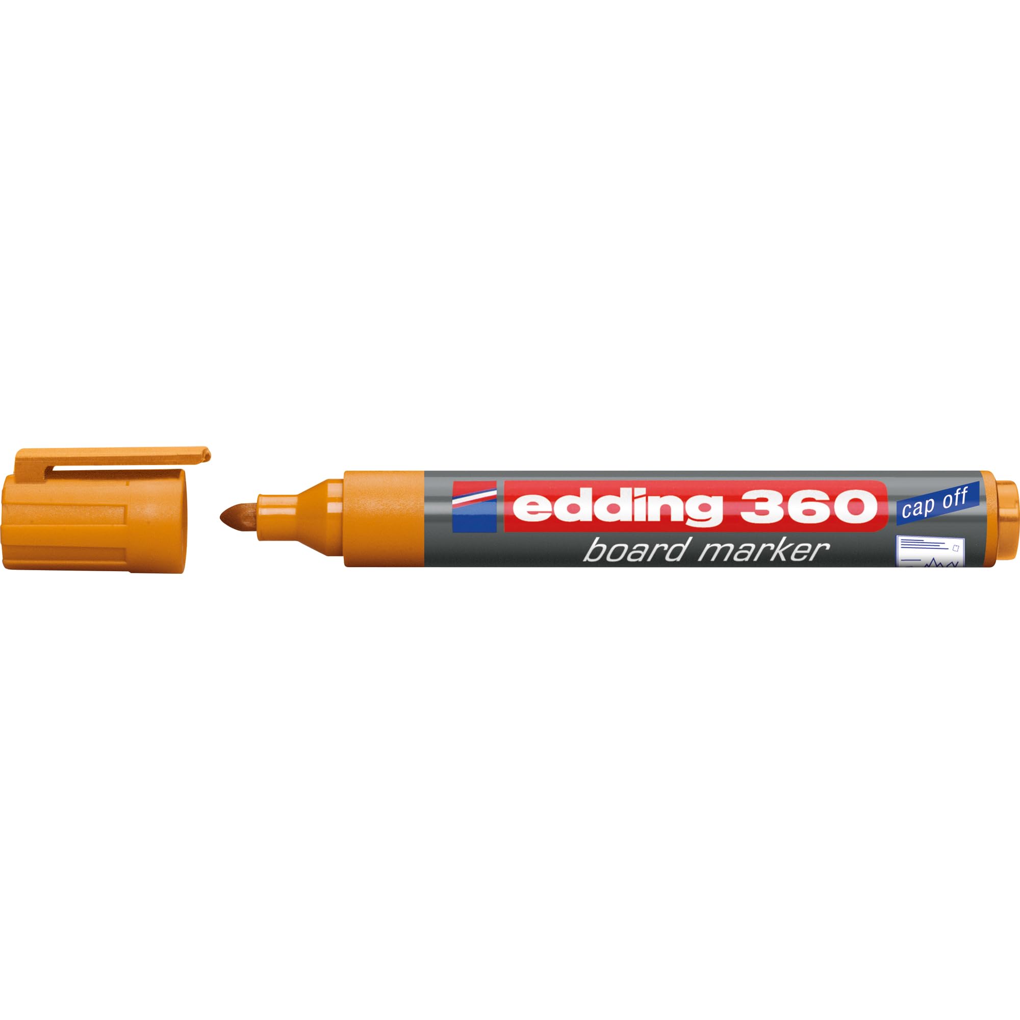 edding 360 whiteboard marker - orange - 1 whiteboard pen - round tip 1.5-3 mm - whiteboard pen dry wipe - for whiteboards, flipcharts, pinboards, magnetic and memo boards - sketchnotes