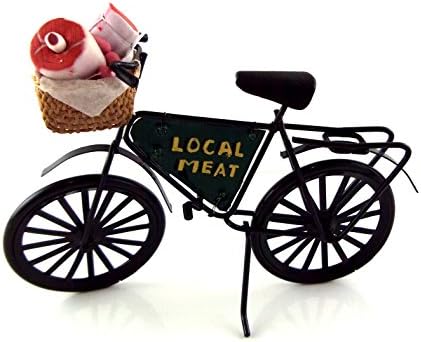 MUFFIN LODGE Dolls House Miniature Outdoor Accessory Butchers Shop Bicycle Local Meat Bike