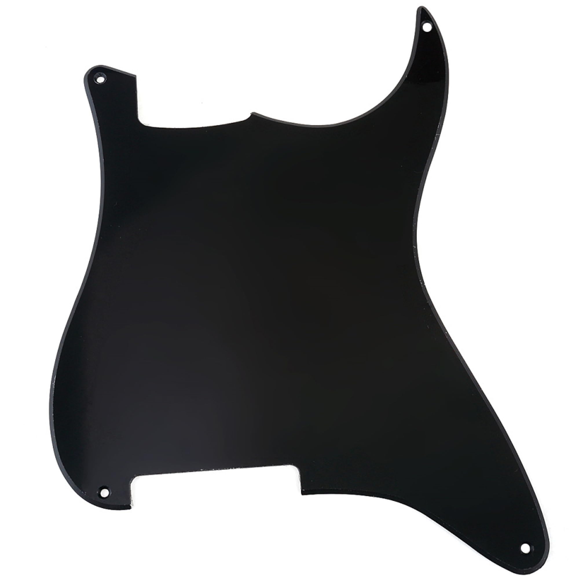 Musiclily 4 Hole Guitar Stratocaster Pickguard Blanks Material for Strat Style Guitar Custom, 1Ply Black