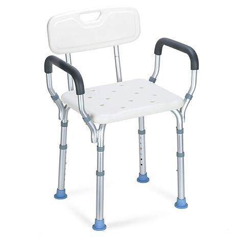 Buy OasisSpace Heavy Duty Shower Chair with Back - Bathtub Chair ...