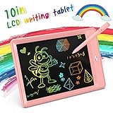 KOKODI LCD Writing Tablet, 10 Inch Toddler Doodle Board Drawing Tablet, Erasable Reusable Electronic Drawing Pads, Educational and Learning Toy for 2-6 Years Old Boy and Girls (Pink)