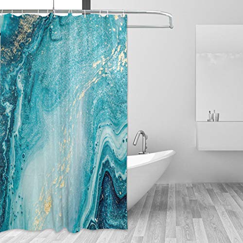 Marble Shower Curtain Natural Luxury Ocean Art The Ripples of Agate