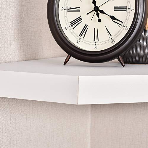 image for WELLAND 17 Inch Big Size Phoenix Corner Wall Mount Shelf for DVD Playe