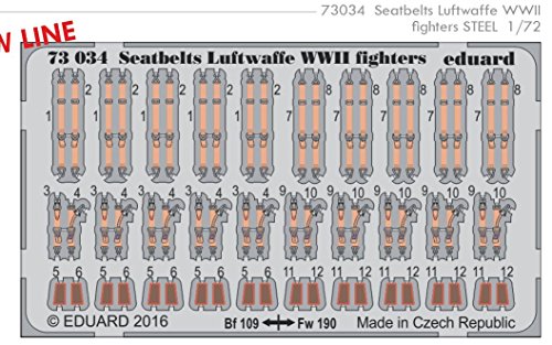 1:72 Eduard Photoetch Kit WWII Luftwaffe Fighters Seatbelts