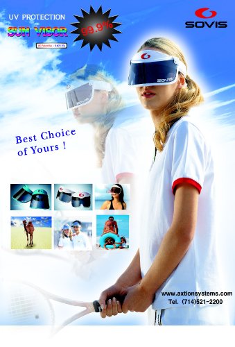 Sovis Orange Extra Length up UV Solar Visor Worldwide Patented