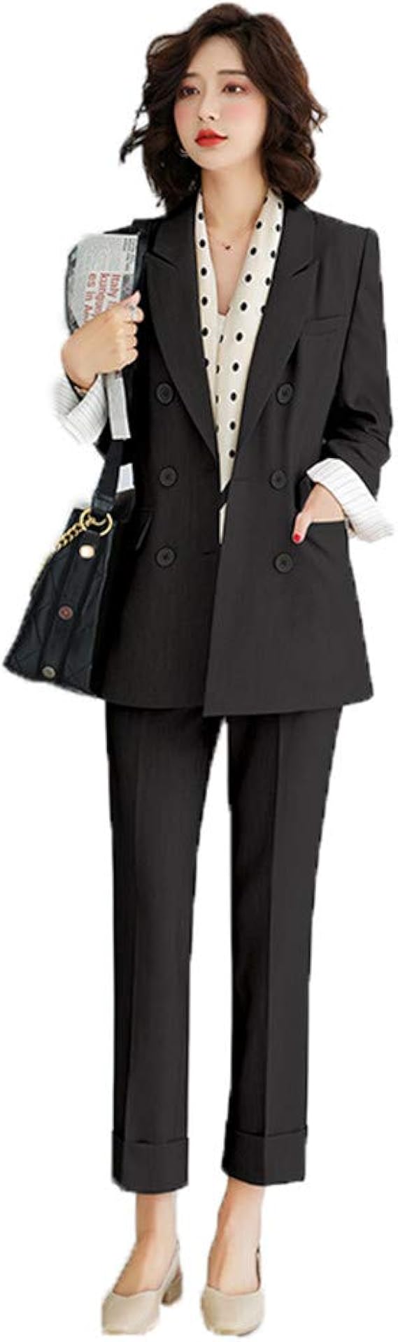 Amazon Jcstory パンツスーツレディース ベルト付き セットアップ S 4l 就活スーツレディース 黒 スーツパンツ 結婚式 オフィス フォーマル セットスーツ テーラードジャケット Olスーツ ビジネス セレモニースーツ 事務服着痩せ入園式 卒業式 通勤 ブラック 4xl