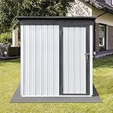 5X3 FT Galvanized Steel Garden Shed, Simple