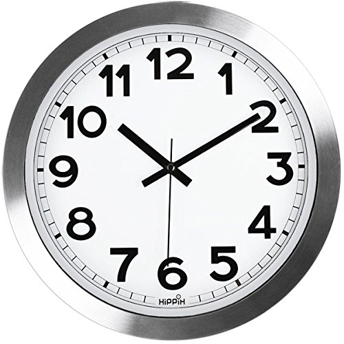 Silent Wall Clock, HIPPIH 12 Inch Quiet NonTicking Office Wall Clocks