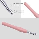 SUVSOON 8.0mm Ergonomic Soft Handle Crochet Hook Knit Tool for Beginners view 3