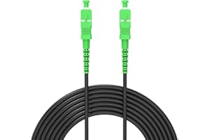Jeirdus 50M SC/APC to SC/APC Outdoor Armored Simplex 9/125 SM Fiber Optic Cable Jumper Optical Patch Cord Singlemode 50Meters