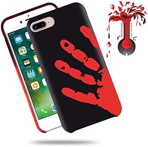Soundmae Case For iPhone 6/6s 4.7" Cover Physical Color Changing Thermal Case Magical DIY Pattern Design Epoptic Heat-Sensitive Matte Surface TPU Back Cover for iPhone 6/6s 4.7" - Black turn to Red