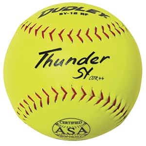 Dudley ASA Thunder SY Slow Pitch Synthetic Soft Ball 0.44/375-Pounds