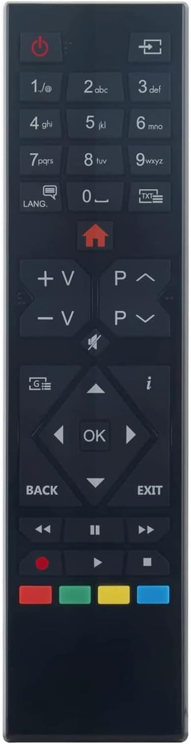 Riry RC39105 Universal Remote Control - Replaces Hitachi, Bush, Telefunken, Finlux, Edenwood, Grandin, Prosonic, Vestel TV Remotes - Compatible with LED LCD OLED 4K Smart TVs - No Additional Setup Nee