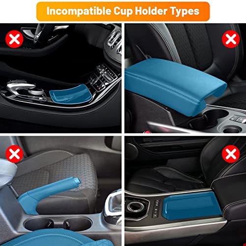 Cup Holder Expander for Car, 2 in 1 Multifunctional Car Phone Holder Mount Cup Holder, Auto Cup Holder Extender with Adjustable Base, 360° Rotation Car Cell Phone Holder Compatible with All Smartphone