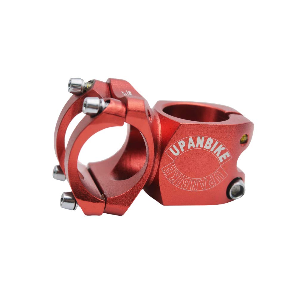 UPANBIKE 31.8mm Bike Stem 28.6mm 32mm Mountain Bicycle Stem Aluminum Alloy Short Stem for Road Bike MTB BMX(Red)