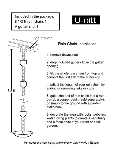 6 U+nitt+Rain+Chain+Gutter+Bucket