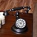 Lily's Home Old Fashioned Rotary Telephone Clock, Makes ann Excellent Accent Piece for Any Room, Black