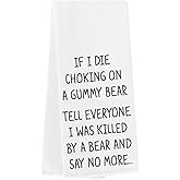 Wzotiy Funny Kitchen Towels Adult Humor Humorous Saying Gifts for Women Men Friends Hostess Waffle Weave Tea Towels Hand Towels Dish Towels Decor for Kitchen Bathroom 14×23 Inches