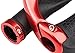CyberDyer Cycling Aluminum Alloy Mountain Bike Handlebar Grips Bicycle Horn Grips 5 Colors (Red)
