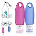 Leak-Proof 3oz Silicone Travel Bottles - Set of 4 + Bonus Toothbrush Cover