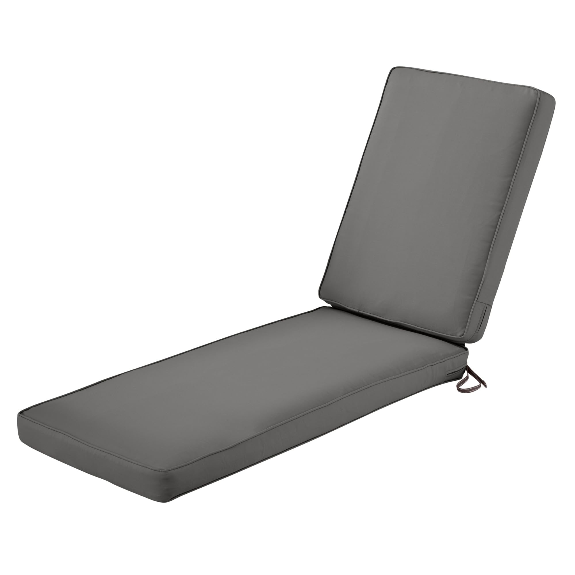 Classic Accessories Montlake FadeSafe Water-Resistant 80 x 26 x 3 Inch Patio Chaise Lounge Cushion, Light Charcoal Image Classic Accessories Montlake FadeSafe Water-Resistant 80 x 26 x 3 Inch Patio Chaise Lounge Cushion, Light Charcoal Image