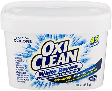 OxiClean White Revive Chlorine Bleach Stain Remover Laundry Whitener, 48 Oz