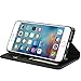 iPhone 6S Plus Case, iPhone 6 Plus Case Abacus24-7 Wallet Case with Leather Flip Cover, Black