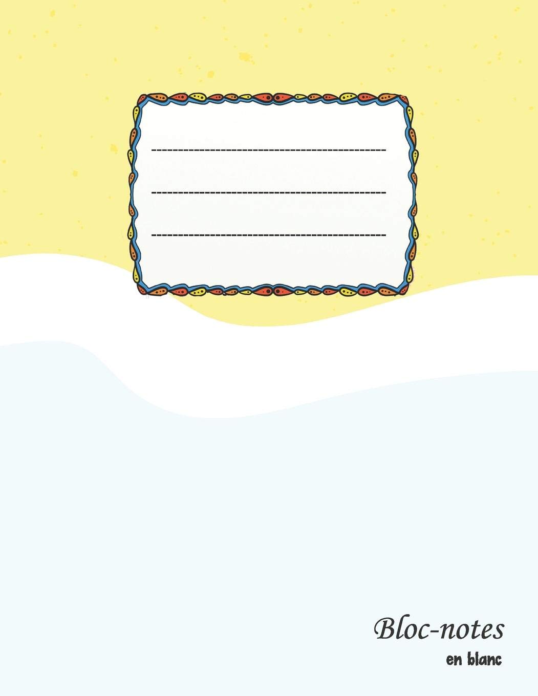 Bloc Notes En Blanc Design De Plage Simple Format A4