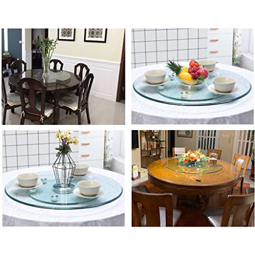30" Glass Lazy Susan Turntable Dining Table Centerpiece with Swivel