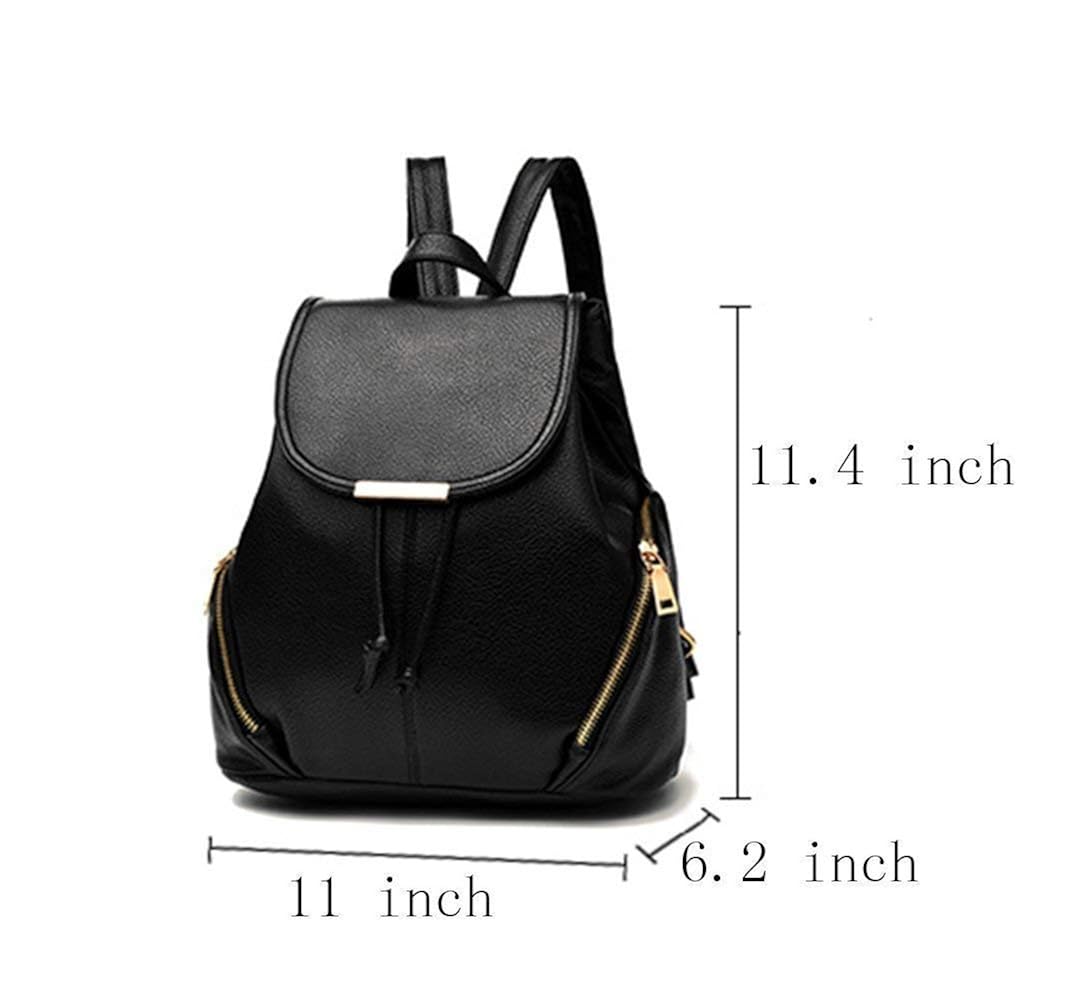 taps fashion stylish girls school bag college bag casual backpack(black)