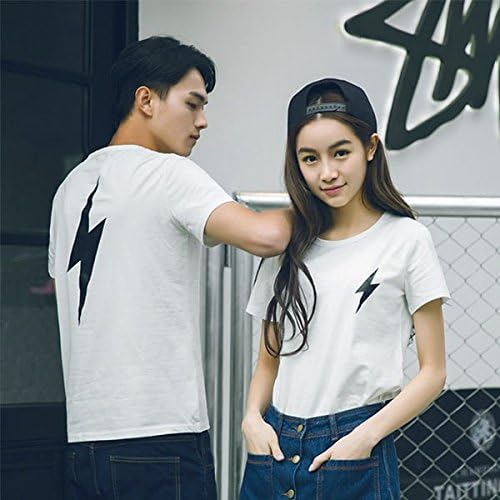 Amazon ペアルック カップル ペアルック Tシャツ 半袖 Tシャツ アメカジ Tシャツ ペア ディズニー Tシャツ ｔシャツ レディース プリントtシャツ クルーネックtシャツ ｔシャツ メンズ ペアファション トップス 春 夏 オシャレ ホワイト S 2xlサイズ L