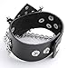 Eigso Pirate Rock Punk Biker Wide Strap Leather Bracelet Gothic Style Buckle Wristband for Men Women