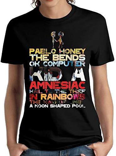 JeffryG Women's Radiohead Short Sleeve T Shirt Black