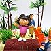 Dora the Explorer and Friends Birthday Cake Topper Set Featuring Figures and Decorative Themed Accessories