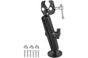 SOULKAWA Trolling Motor Stabilizer Mount Support for Minn kota Terrova/Riptide Terrova/Ulterra/PowerDrive, Tough-Claw Boat Trolling Motor Bracket Reduce Bounce, 360° Adjustable, Fits to 0.6" to 2" Diameter Bar