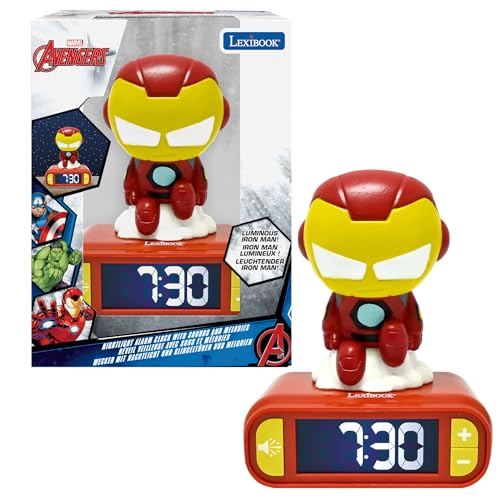 Lexibook, Iron Man, Nachtlicht-Wecker, RL800AV2
