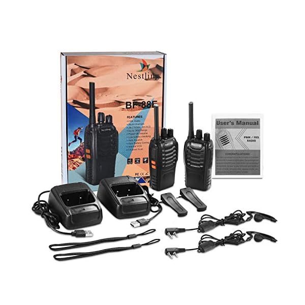 Nestling-4PCS-Walkie-Talkies-Rechargeable-Walkie-Talkie-Long-Range-Two-Way-Radio-Walky-Talky-Set-with-Earpieces-and-LED-Light-Voice-Prompt-for-Field-Survival-Biking-and-Hiking Nestling 4PCS Walkie Talkies Rechargeable Walkie Talkie Long Range Two-Way Radio Walky Talky Set with Earpieces and LED Light Voice Prompt for Field Survival Biking and Hiking