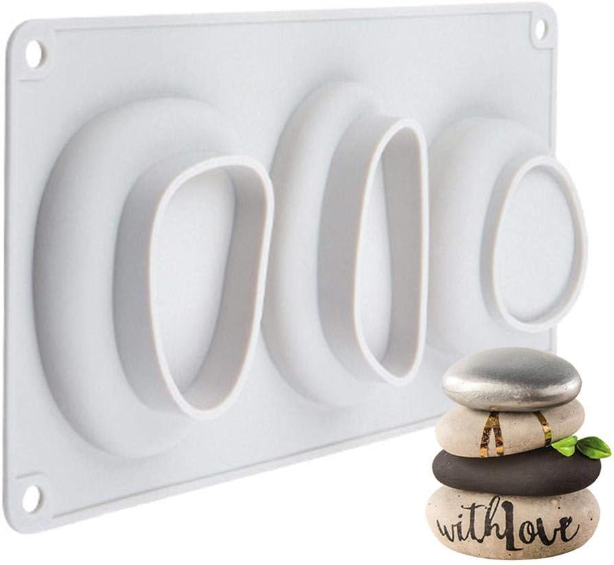 3D Pebbles Handmade Soap Silicone Mold Cobblestone Mould, DIY Cake Mould, Kitchen Baking Mould, Food Grade Material, Used For Making Jelly, Ice Cream, Soap, Cake, Chocolate -40 ~ + 230 ℃