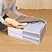 1Storage Charcoal Fiber Clothing Organizer Bags, Breathable Material, 3pcs, Light Brown, 19