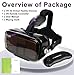 ETVR 3D Virtual Reality Headset with Remote Controller for 3D Movies and VR Games, VR Headset with Adjustable Straps, Eye Care System for iPhone and Android 4.7