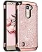 LG Stylo 2 Case, LG Stylus 2 Plus Case, LG Stylo 2 V Case, BENTOBEN Glitter Slim Hard Cover Hybrid Soft Bumper Shockproof Protective Phone Case for LG Stylo 2/ Stylus 2 Plus/K530/MS550/LS775 Rose Gold