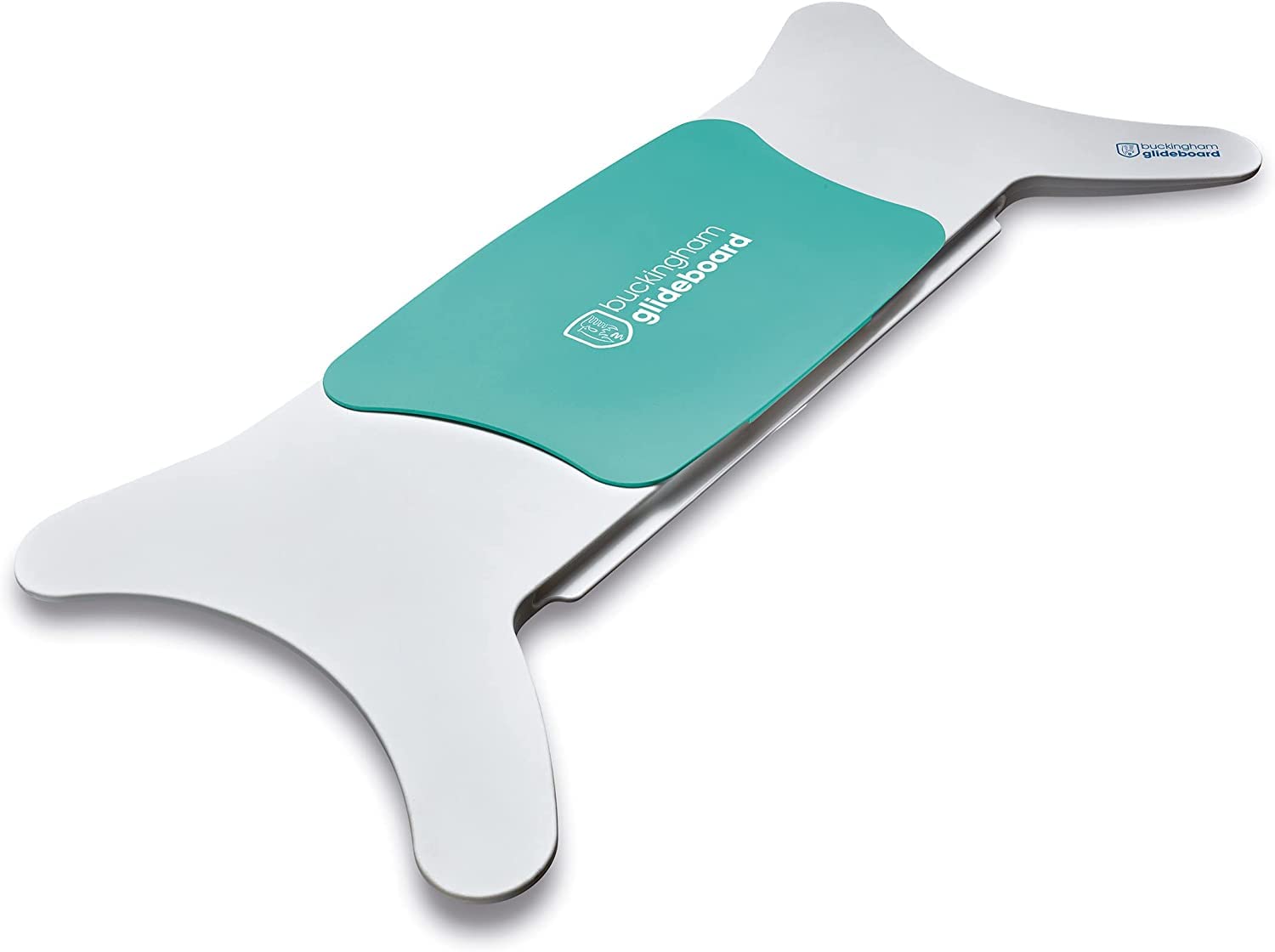 Buckingham Glideboard – British Made Transfer Board for Wheelchair to Chair, Car & Bed | Sliding Seat Mobility Aid for Elderly & Disabled - White/Green